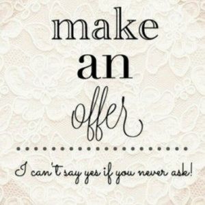 Fair and respectful offers are always welcome 😍